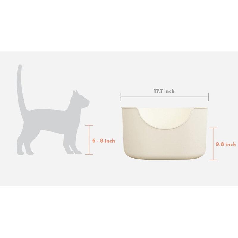 Tucker Murphy Pet™ Duguay Plastic Standard Litter Box & Reviews Wayfair